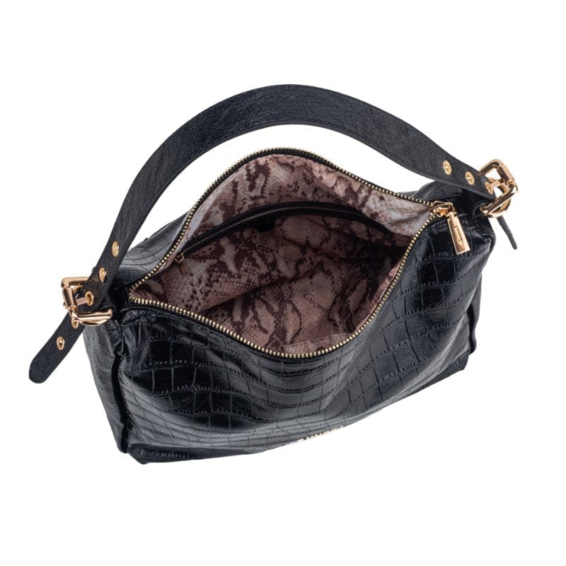 Brandwell Womens BLACK / ONE SIZE Gionni Womens Black Slouchy Shoulder Bag Lagoon - 11G2762