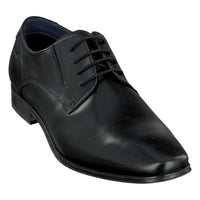 Bugatti Mens BLACK / 7UK Bugatti Mens Black Lace Up Leather Morino Shoes 312-42002-1000