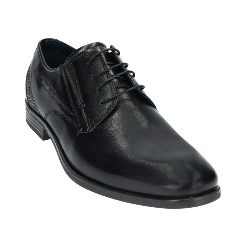 Bugatti Mens BLACK / 7UK Bugatti Mens Black Lace Up Leather Shoes SS26 311-19608-1000