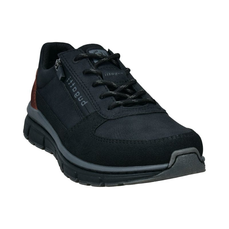s_boy Bugatti Mens Black Zipper Lace Up Sonic Exko Trainer SS26 331