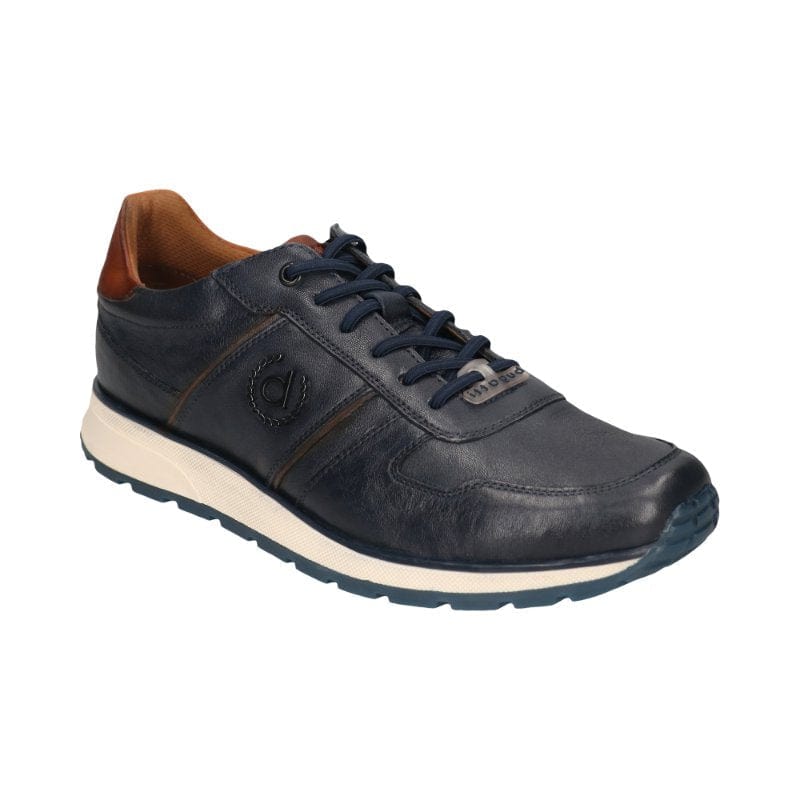 Bugatti Mens BLUE / 8UK Bugatti Mens Blue Lace Up Side Zip Trainer 331-APA03-4100
