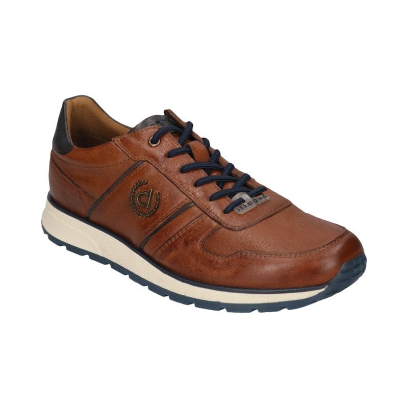 Bugatti Mens BROWN / 8UK Bugatti Mens Brown Lace Up Side Zip Trainer 331-APA03-4100