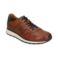 Bugatti Mens BROWN / 8UK Bugatti Mens Brown Lace Up Side Zip Trainer 331-APA03-4100