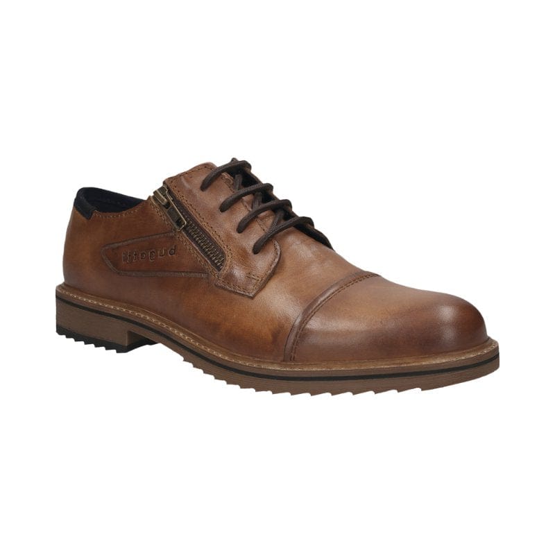 Bugatti Mens Tan Leather Side Zip Shoes 331-AUQ01-1200