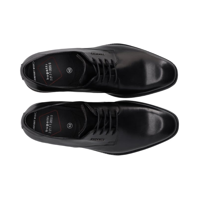 Bugatti Mens Bugatti Mens Black Lace Up Leather Shoes 311-AYN01-1000