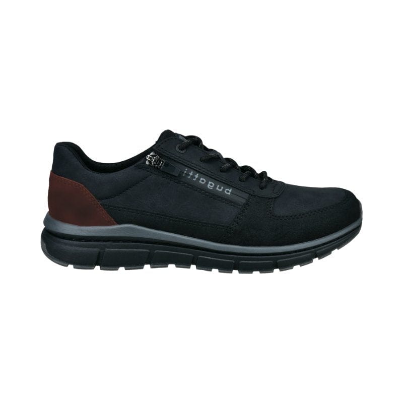 s_boy Bugatti Mens Black Zipper Lace Up Sonic Exko Trainer SS26 331