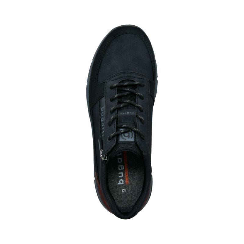 Bugatti Mens Bugatti Mens Black Zipper Lace Up Sonic Exko Trainer SS26 331-AOS01-5500