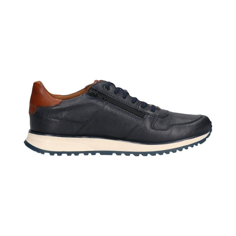 Bugatti Mens Bugatti Mens Blue Lace Up Side Zip Trainer 331-APA03-4100