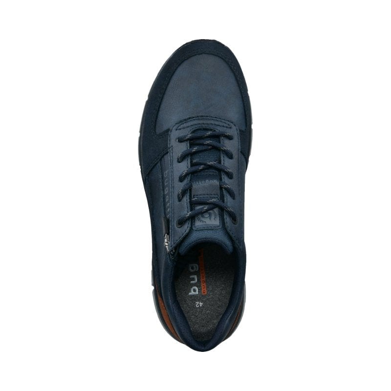 Bugatti Mens Bugatti Mens Blue Lace Up Trainer 331-AOS01-5200