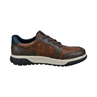Bugatti Mens Bugatti Mens Brown Lace Up Side Zip Trainer 321-AU901-5050