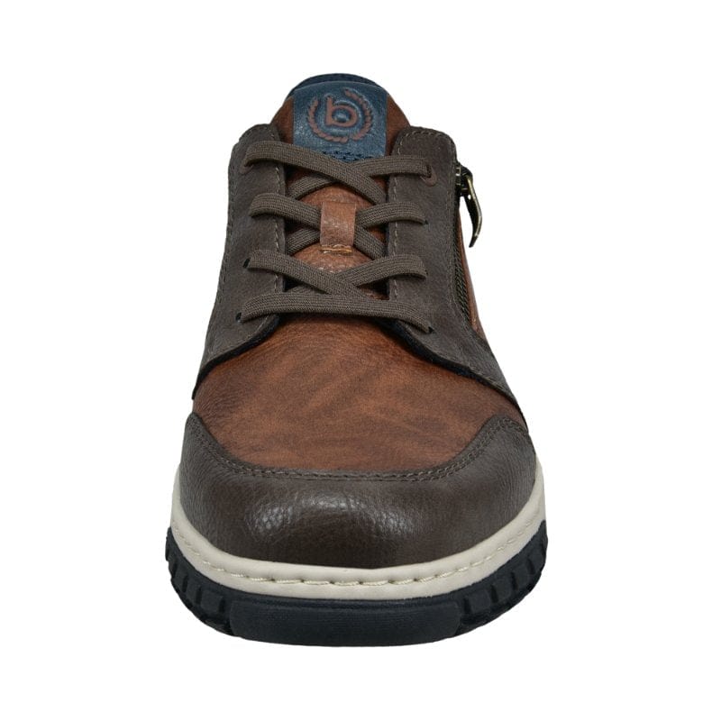 Bugatti Mens Bugatti Mens Brown Lace Up Side Zip Trainer 321-AU901-5050