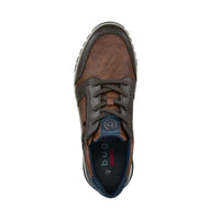 Bugatti Mens Bugatti Mens Brown Lace Up Side Zip Trainer 321-AU901-5050