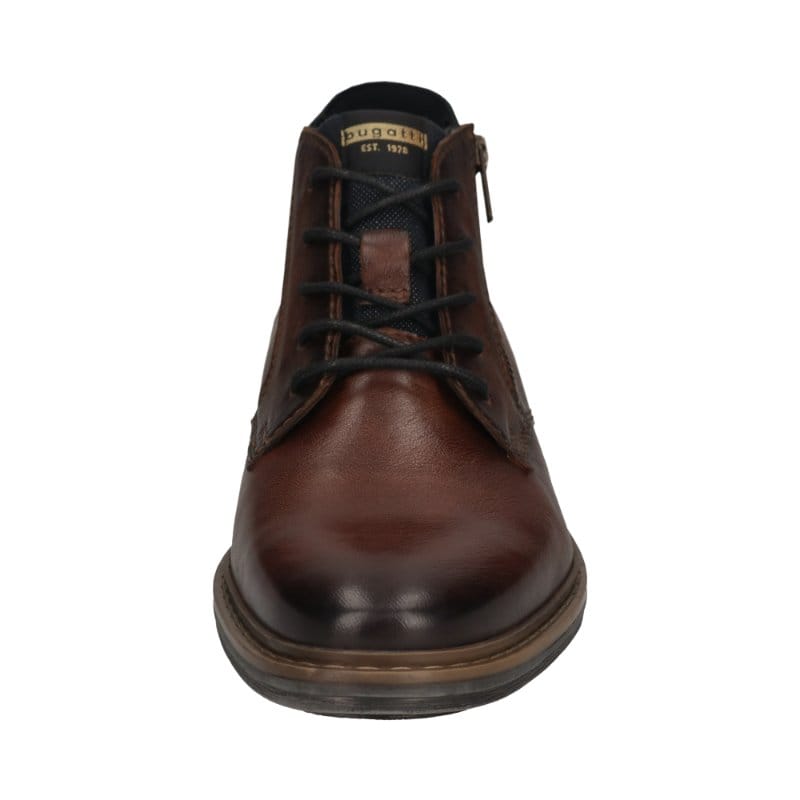 Bugatti Mens Bugatti Mens Brown Side Zip Leather Shoes 311-AOC30-3100
