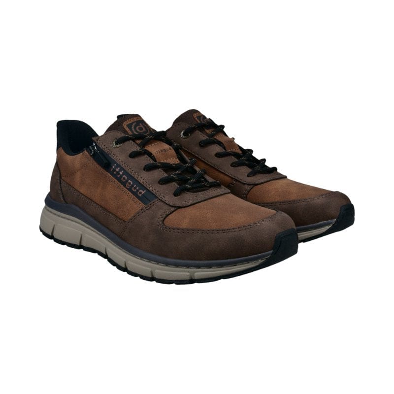 Bugatti Mens Bugatti Mens Brown Side Zip Trainer 332-AOS06-5959