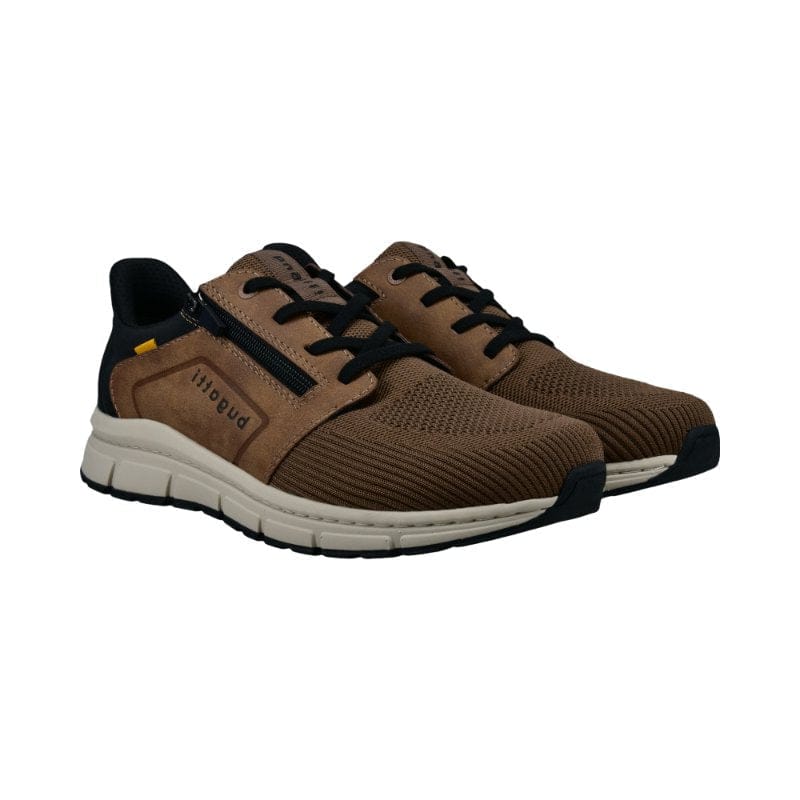 Bugatti Mens Bugatti Mens Brown Zipper Lace Up Sonic Exko Trainer SS26 332-AOS05-6950