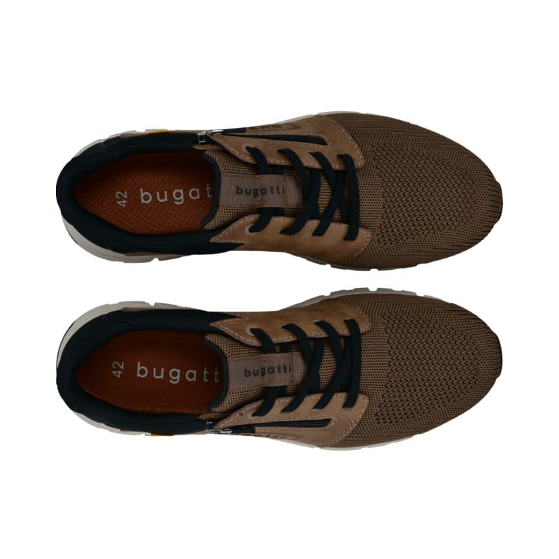 Bugatti Mens Bugatti Mens Brown Zipper Lace Up Sonic Exko Trainer SS26 332-AOS05-6950