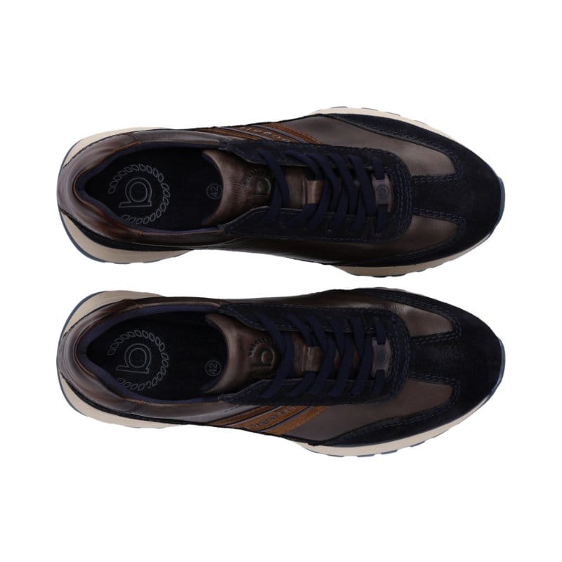 Bugatti Mens Bugatti Mens Navy Lace Up Leather Trainer 332-AWC03-1410
