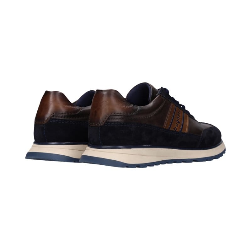 Bugatti Mens Bugatti Mens Navy Lace Up Leather Trainer 332-AWC03-1410