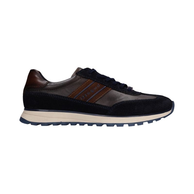 Bugatti Mens Bugatti Mens Navy Lace Up Leather Trainer 332-AWC03-1410