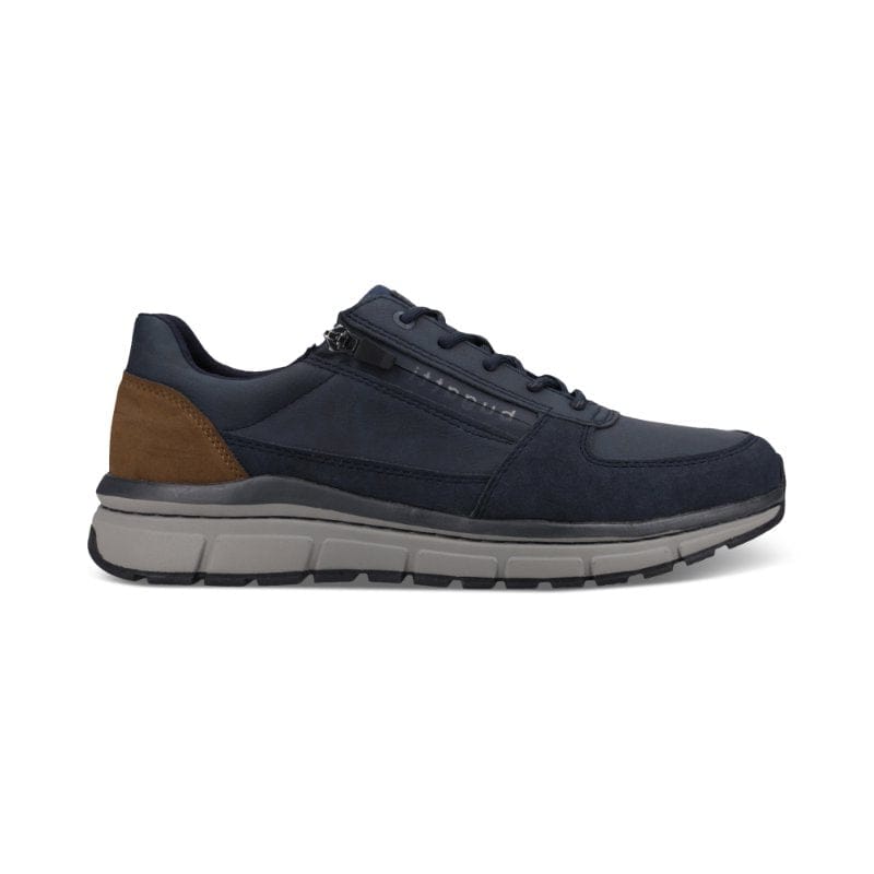 Bugatti Mens Bugatti Mens Navy Side Zip Sonic Exko Trainer 331-AOS01-5200
