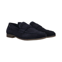 Bugatti Mens Bugatti Mens Navy Slip On Leather Trip Loafer SS26 311-AW660-1400