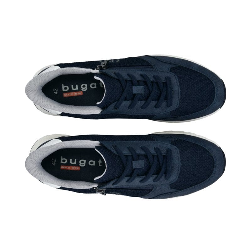Bugatti Mens Bugatti Mens Navy Zipper With Elastic Laces Trainer SS26 325-ATL02-5000