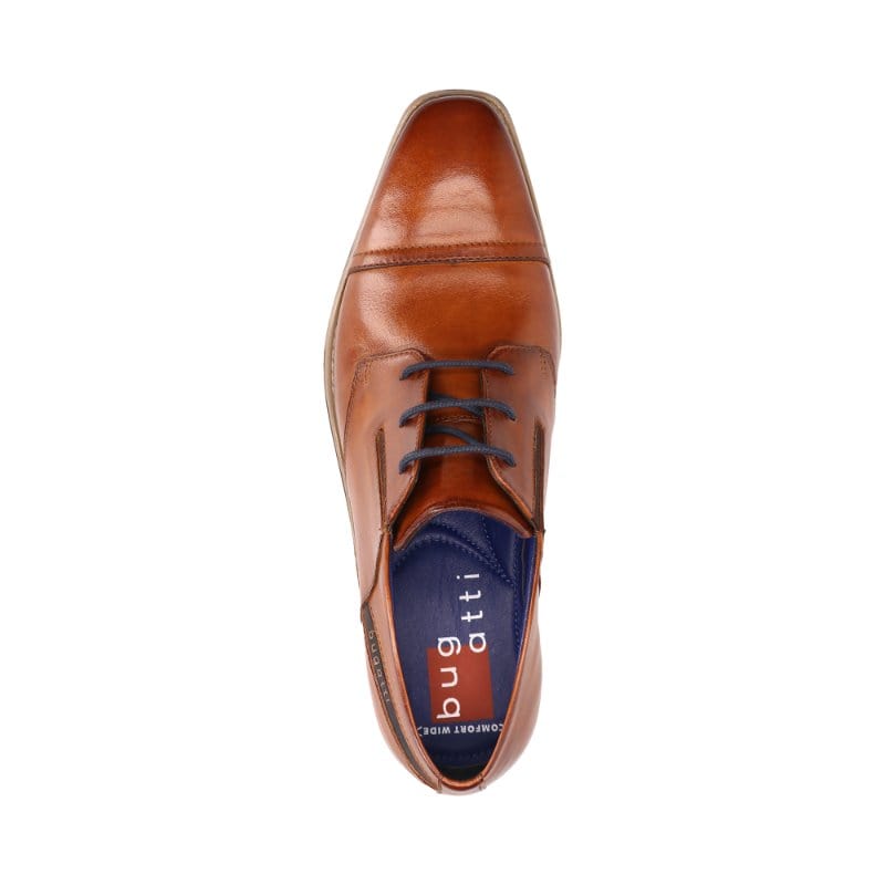 Bugatti Mens Bugatti Mens Tan Lace Up Dress Shoe Armo Comfort 311-96010-1000