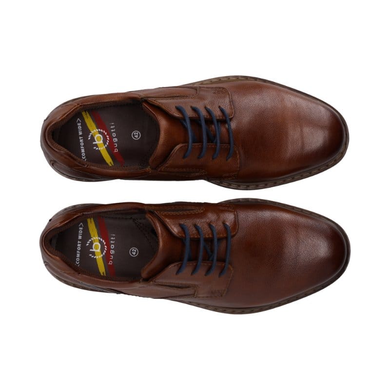 Bugatti Mens Bugatti Mens Tan Lace Up Leather Shoes 311-AOC04-3500