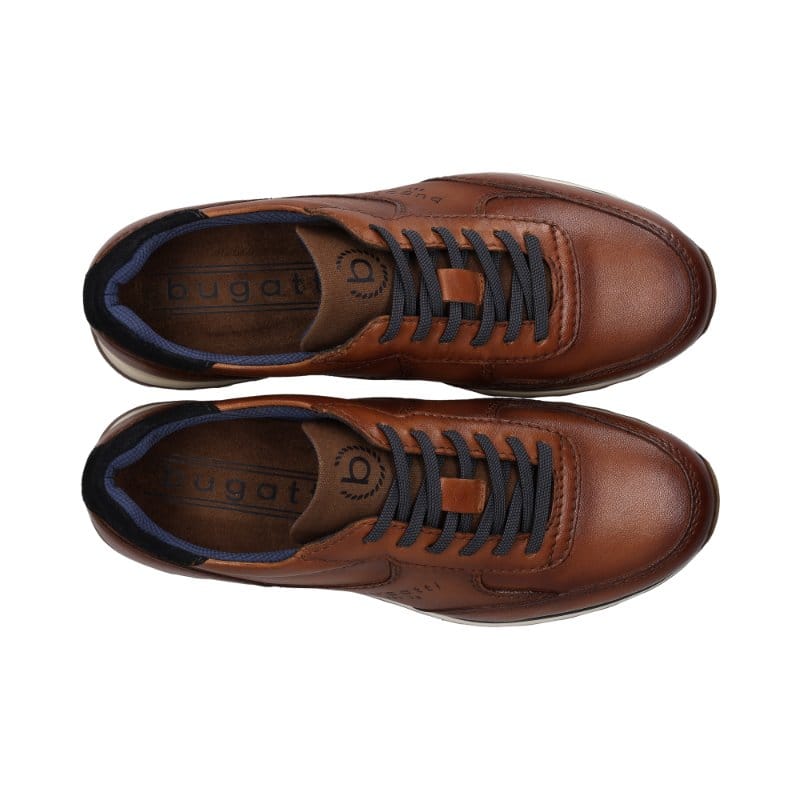 Bugatti Mens Bugatti Mens Tan Lace Up Leather Trainer 335-A021P-4000