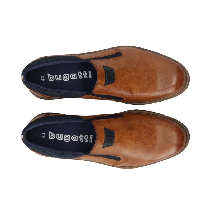 Bugatti Mens Bugatti Mens Tan Slip On Leather Carrion Shoes SS26 335-AVE60-5000