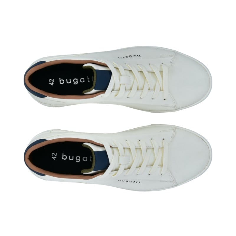 Bugatti Mens Bugatti Mens White Lace Up Trainer SS26 325-AMU01-5000-2100