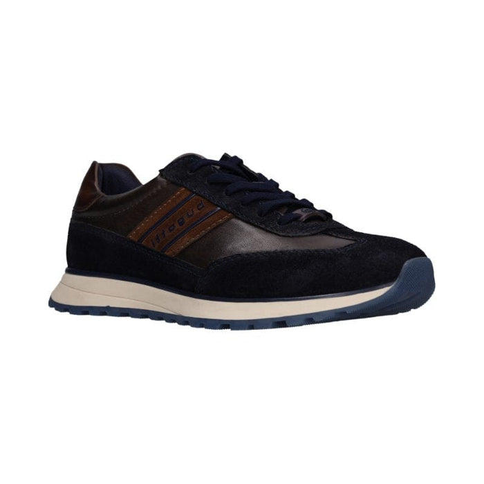 Bugatti Mens NAVY / 7UK Bugatti Mens Navy Lace Up Leather Trainer 332-AWC03-1410