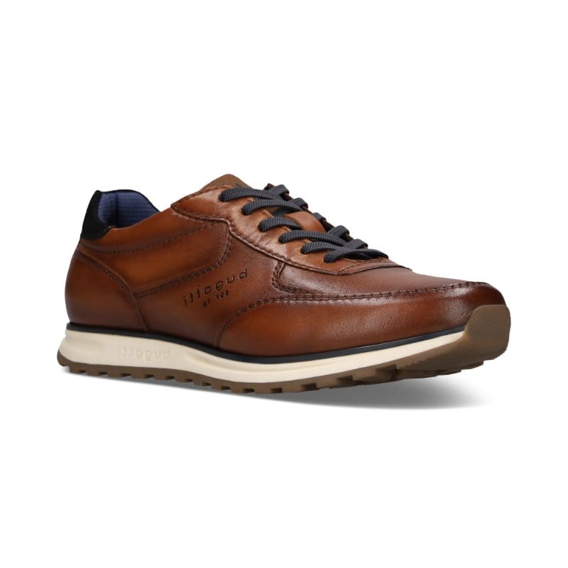 Bugatti Mens TAN / 7UK Bugatti Mens Tan Lace Up Leather Trainer 335-A021P-4000