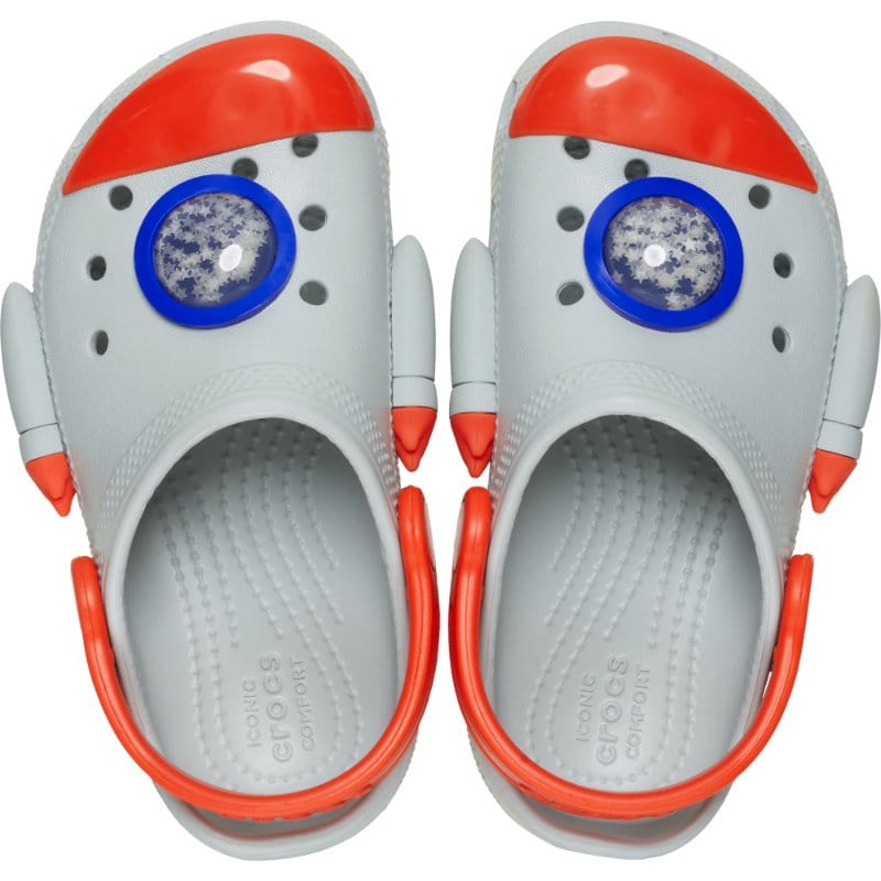 Crocs Kids Kids Crocs Junior Grey Classic Rocketship Clog 210359-1NM