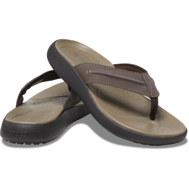 Crocs Men Mens Crocs Mens Brown Yukon Vista II LR Flip 209332-206
