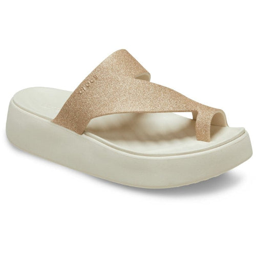 Crocs Womens Crocs Womens Beige Toe Loop Sandals 211446-160