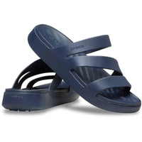 Crocs Womens Crocs Womens Blue Strappy Sandals 209587_410