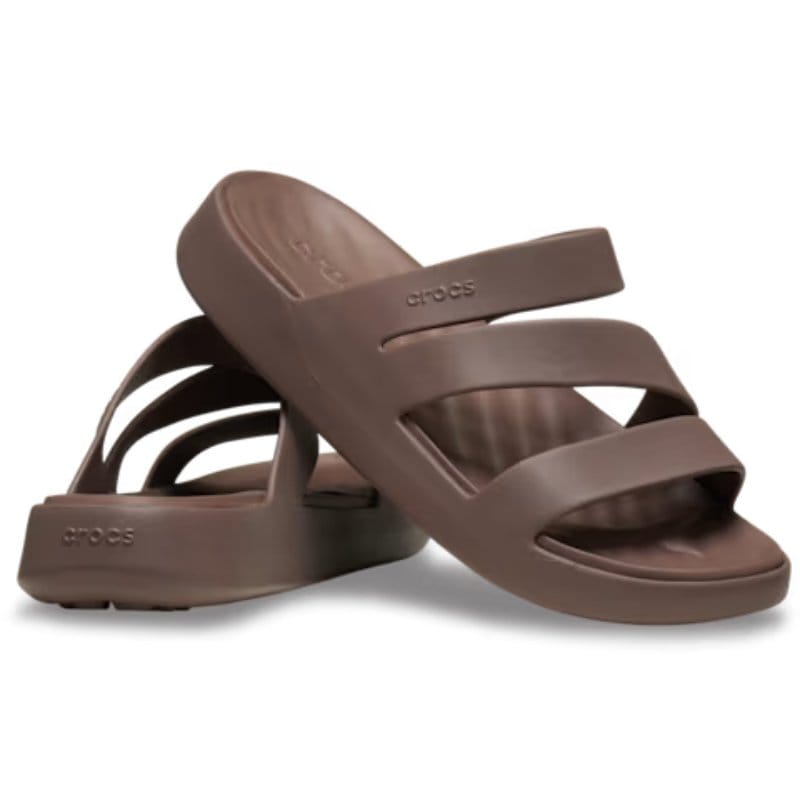 Crocs Womens Crocs Womens Brown Getaway Strappy Sandals 209587-0LF