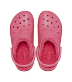 Crocs Womens Crocs Womens Classic Lined Slip On Hyper Pink Clog 203591-6VZ