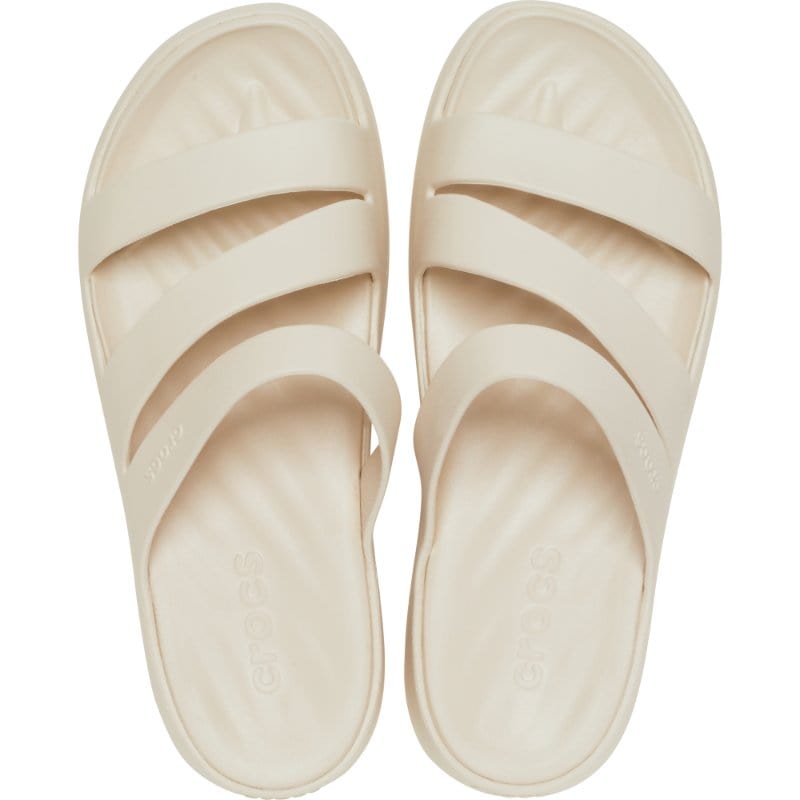 Crocs Womens Crocs Womens Off White Strappy Sandals 209587_160