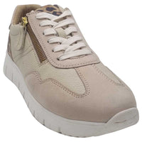 Dubarry Womens BEIGE / 4UK Dubarry Womens Beige Leather Fashion Trainer - Jazz