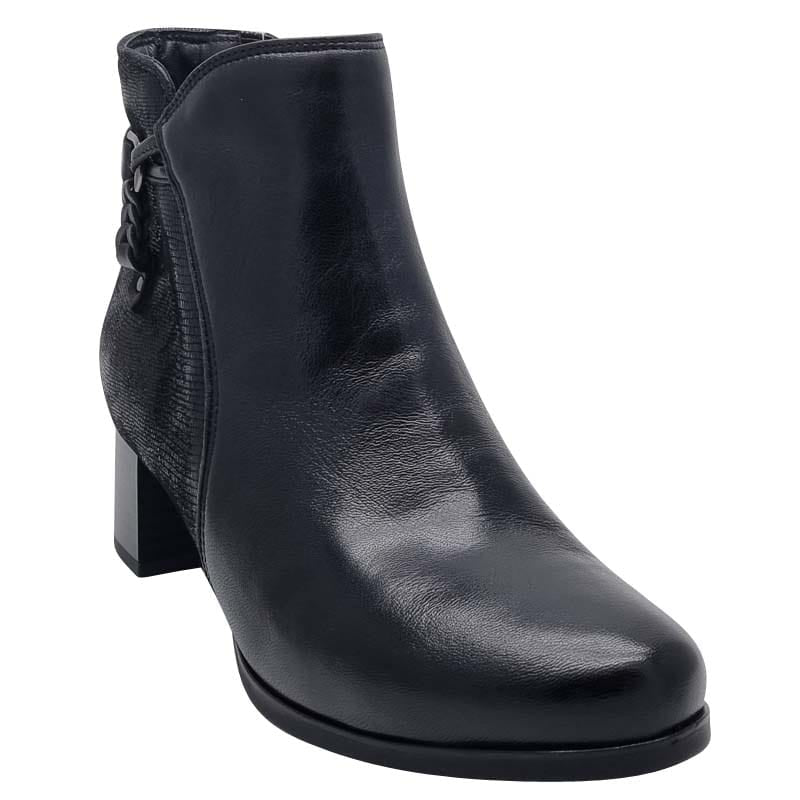 Dubarry Womens BLACK / 4UK Dubarry Womens Black Side Zip Block Heel Ankle Boot - Cynthia