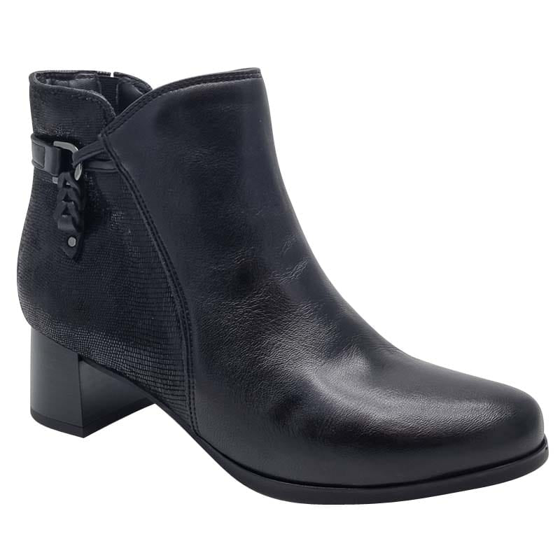Dubarry Womens Dubarry Womens Black Side Zip Block Heel Ankle Boot - Cynthia