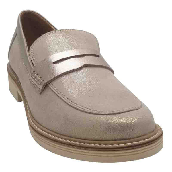 Dubarry Womens Dubarry Womens Gold Slip On Leather Loafer  - Coalee