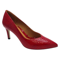 Emis Womens 4UK / RED Emis Womens Red Patent Court Shoe Slip On Shoe - 6047/821o