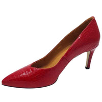 Emis Womens Emis Womens Red Patent Court Shoe Slip On Shoe - 6047/821o