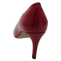 Emis Womens Emis Womens Red Patent Court Shoe Slip On Shoe - 6047/821o