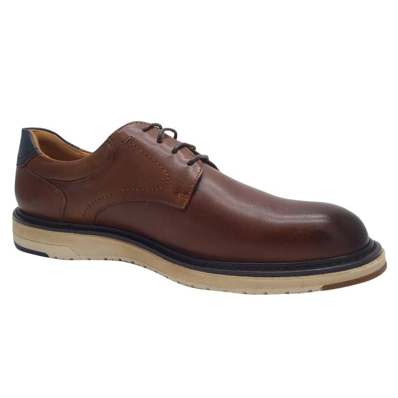 Escape Mens Escape Mens Tan Leather Lace-Up Smart Casual Shoe - Jetra
