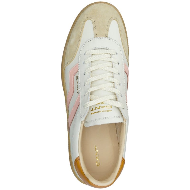 Gant Womens Gant Womens Off White Lace Up Trainer Cuzima - 32531247