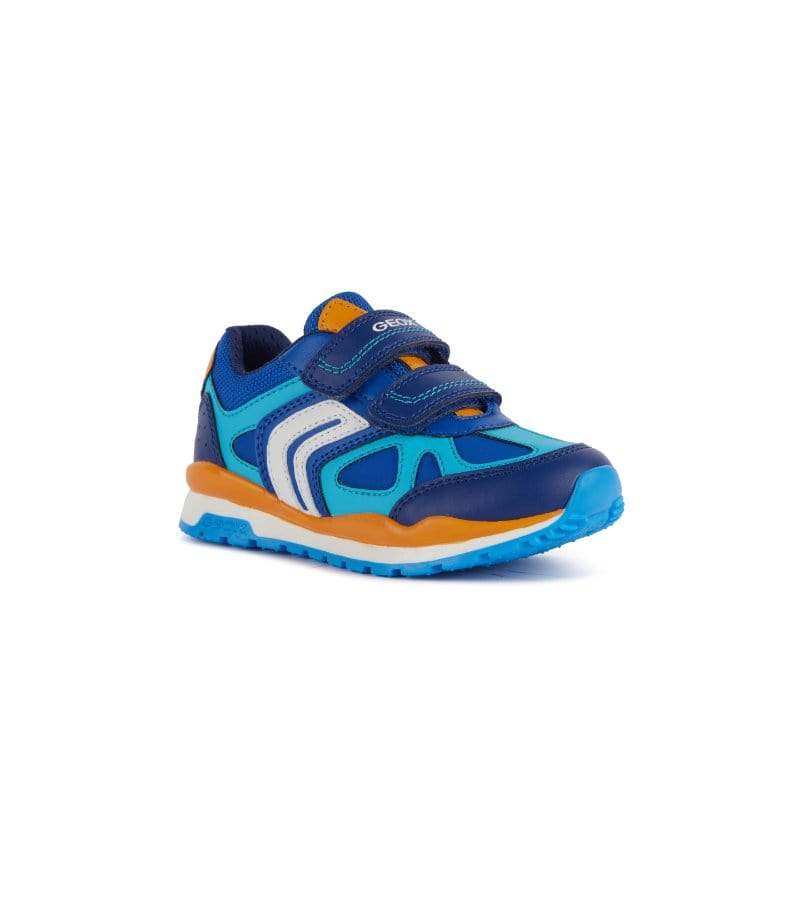 Geox Kids 10UK / BLUE Geox Boys Blue Slip In Durable Casual Trainer Pavel - J4515D